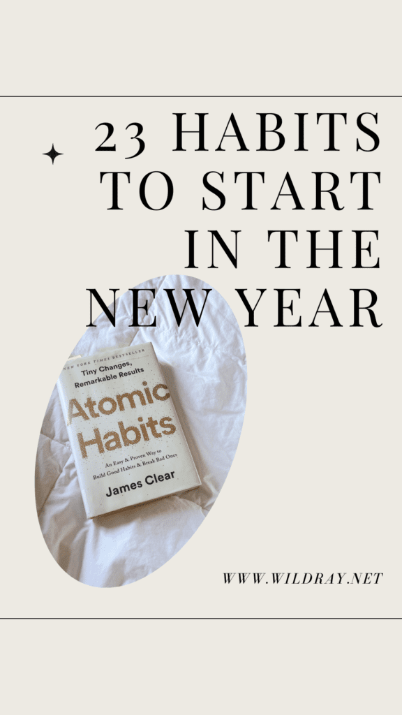 habits to start in the new year pin